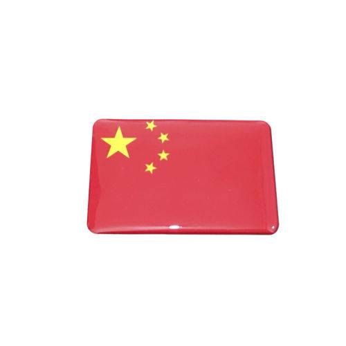 Adesivo Resinado da Bandeira da China 5x3 Cm