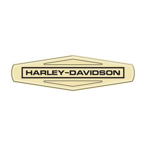 Adesivo Resinado para Moto Harley Davidson Bege