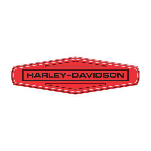 Adesivo Resinado para Moto Harley Davidson Vermelho