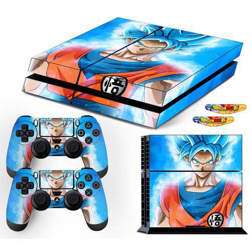 Adesivo Skin Playstation 4 Fat Goku Super Sayajin Blue