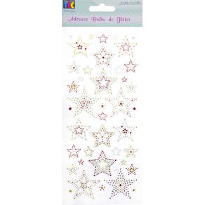 Adesivos Brilho de Glitter Estrelas Ref.17039-AD1627 Toke e Crie