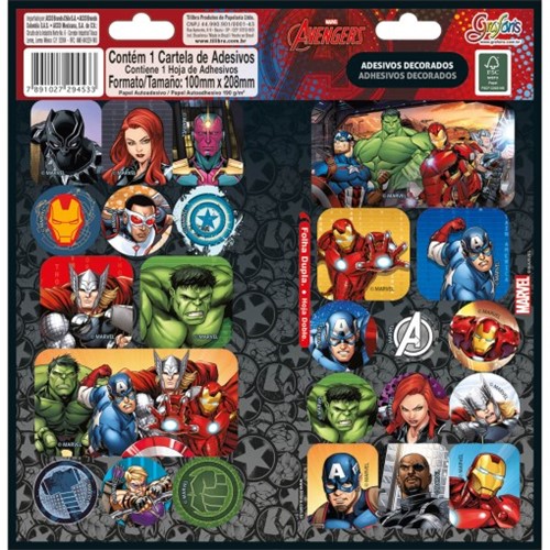 Adesivos Decorados Avengers (294535)