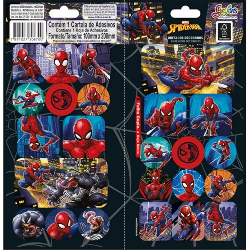 Adesivos Decorados Duplos Spider-Man