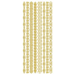Adesivos Foil II Dourado Faixas Ref.20707-AD1912 Toke e Crie