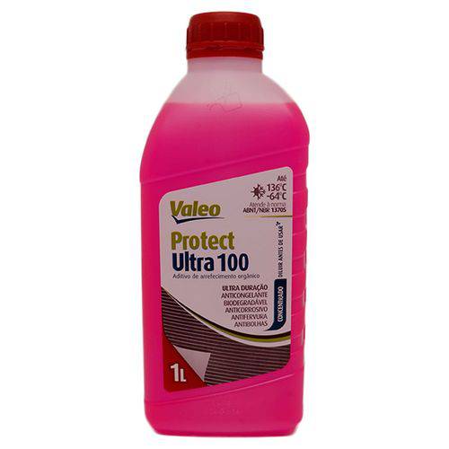 Aditivo Radiador Valeo Protect Ultra 100 Orgânico Concentrado Rosa