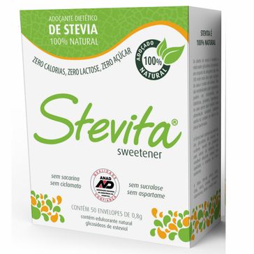 Adoçante Dietético Stevia Stevita 50 Envelopes