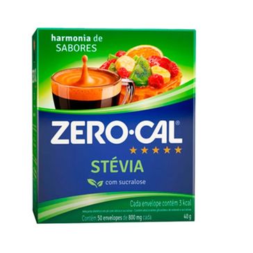 Adoçante Zero Cal Stevia 50 Sachês