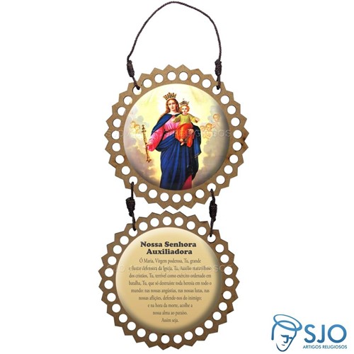 Adorno de Porta Redondo - Nossa Senhora Auxiliadora | SJO Artigos Religiosos