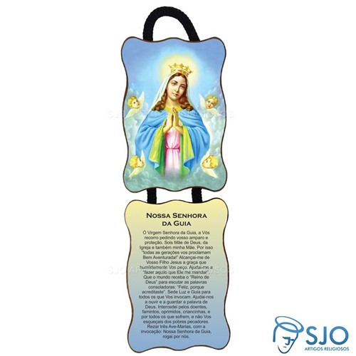 Adorno de Porta Retangular - Nossa Senhora da Guia | SJO Artigos Religiosos