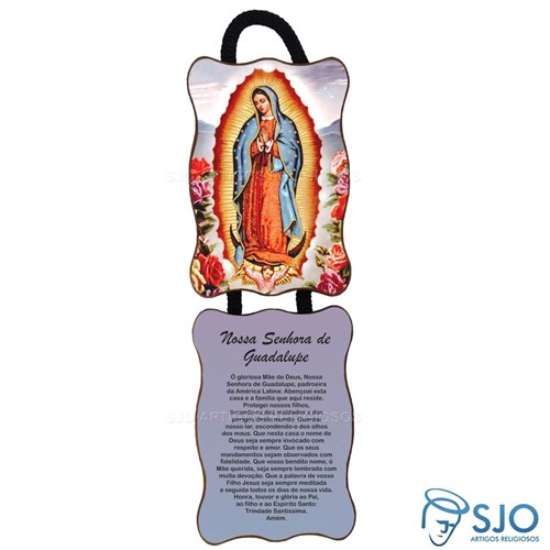 Adorno de Porta Retangular - Nossa Senhora de Guadalupe | SJO Artigos Religiosos