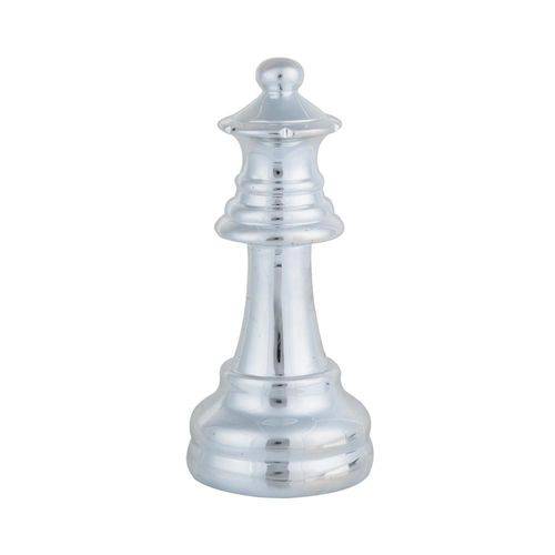 Adorno Decorativo Chess Queen Prata