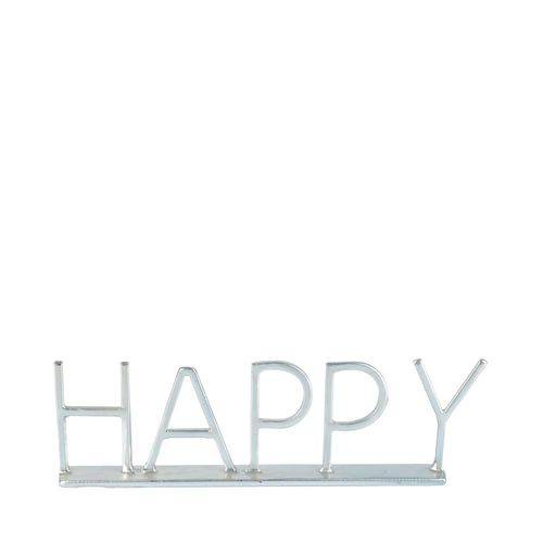 Adorno Decorativo Skinny Letter Happy