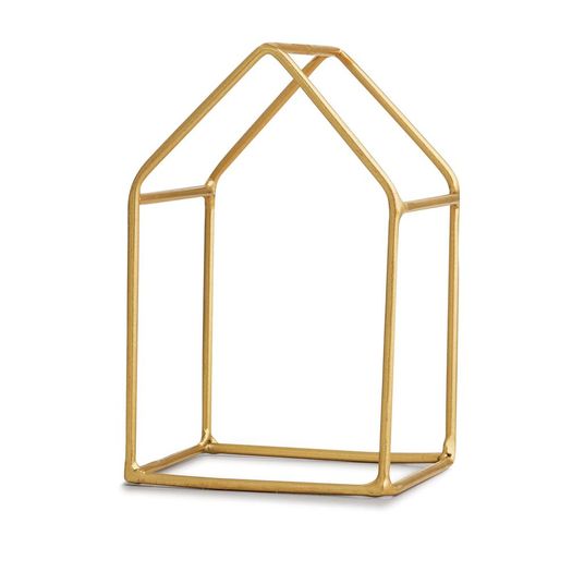 Adorno em Metal Dourado Formato Casa Pequeno 10142p Mart