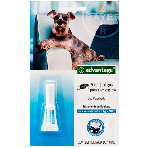 Advantage Cães Entre 4 e 10kg - 1,0mL _ Antipulgas Bayer 1,0ml