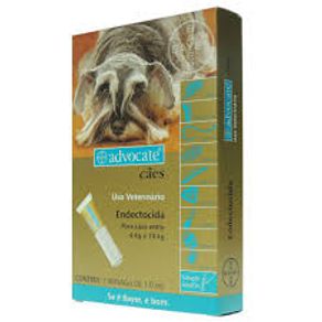 ADVOCATE CAES - para Cães de 4 Até 10kg -pipeta com 1ml