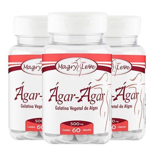Ágar-Ágar - 3 Un de 60 Cápsulas - Apisnutri