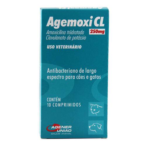 Agemoxi CL 250mg Antibiótico 10 Comprimidos - Agener União - Descrição Marketplace