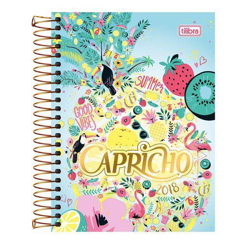 Agenda 2018 Capricho M4 Espiral Summer Tilibra