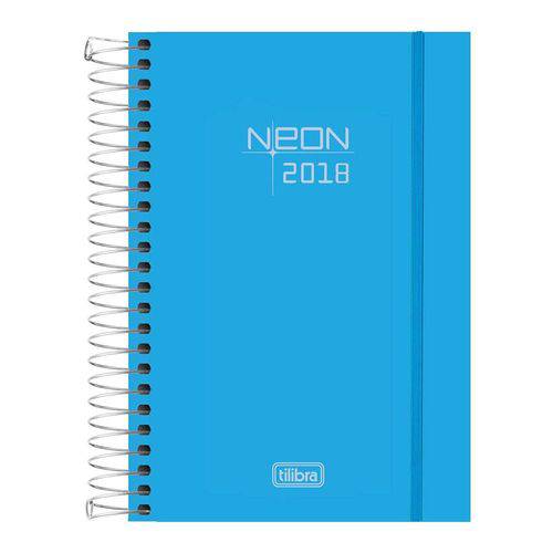 Agenda 2018 Neon M4 Azul Espiral Tilibra