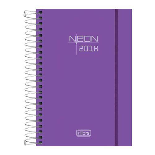 Agenda 2018 Neon M4 Espiral Roxa Tilibra