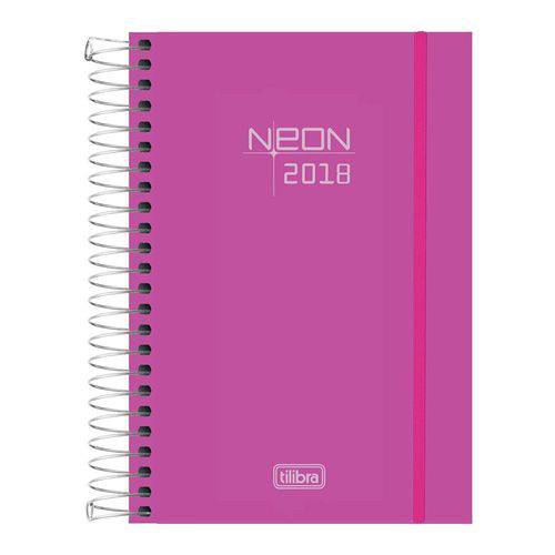 Agenda 2018 Neon M4 Rosa Espiral Tilibra