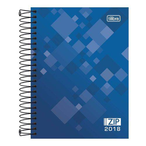 Agenda 2018 Zip M4 Espiral Azul Tilibra