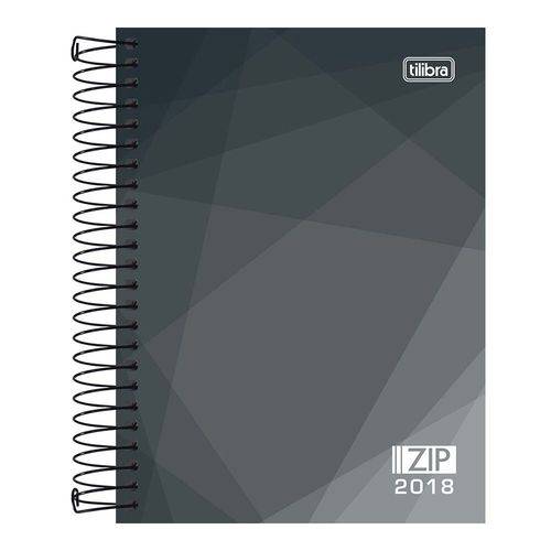 Agenda 2018 Zip M4 Espiral Cinza Tilibra