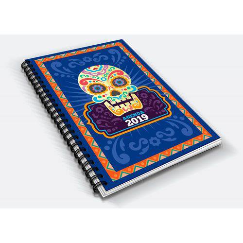 Agenda 2019 Caveira Mexicana Azul