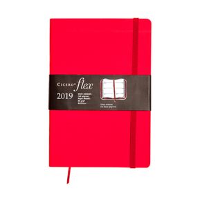 Agenda 2019 Flex 9x13 - Vermelha Semanal