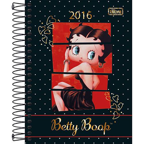 Agenda Diária Betty Boop Retrato Recortado 2016 - Tilibra