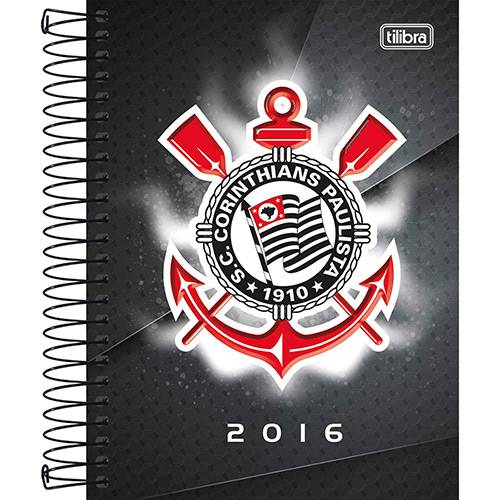 Agenda Diária Corinthians Simbolo com Sombra Branca 2016 - Tilibra