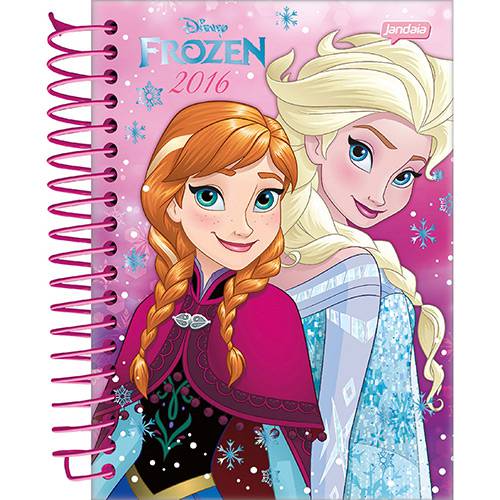Agenda Diária Frozen Elsa e Anna de Costas Jandaia 352 Páginas Capa Dura - 12 Meses