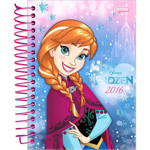 Agenda Diária Frozen Elsa Jandaia 352 Páginas Capa Dura - 12 Meses