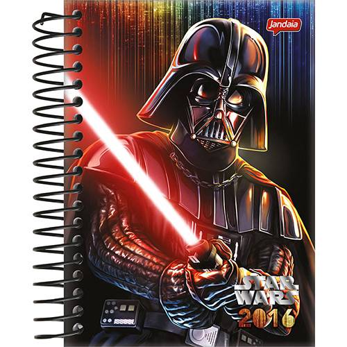 Agenda Diária Star Wars Darth Vader Espada Jandaia 352 Páginas Capa Dura - 12 Meses