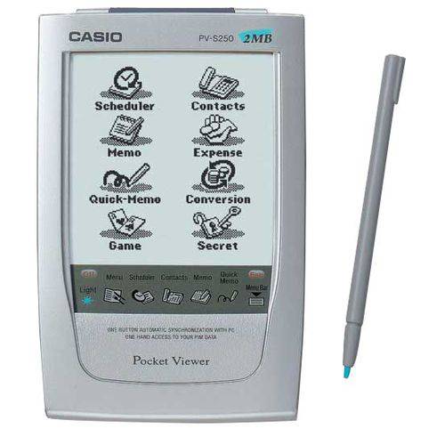 Agenda Eletrônica Casio Pocket Viewer Pv-s250 2mb 5 Idiomas Conexão com Pc e Laptop Diversas Funções
