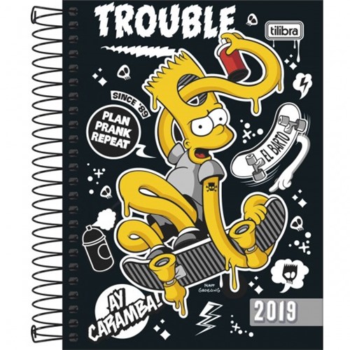 Agenda Espiral Diária Simpsons 2019 - Sortido
