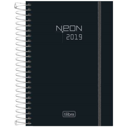 Agenda Espiral M4 2019 Neon Preto 176 Fls (16,4x11,7cm) - Tilibra
