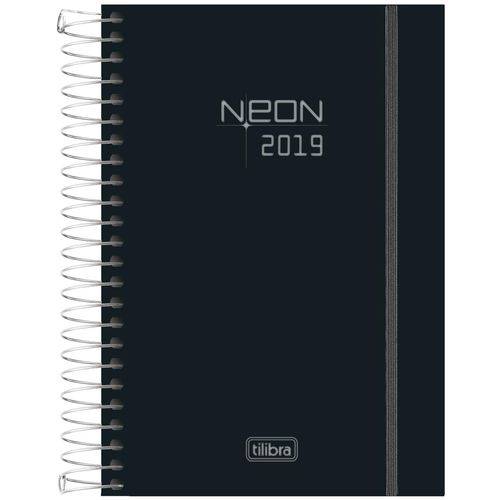 Agenda Espiral M4 2019 Neon Preto 176 Fls (16,4x11,7cm) - Tilibra