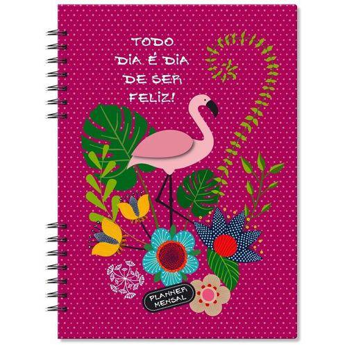 Agenda Planner Compacto Mensal Flamingo
