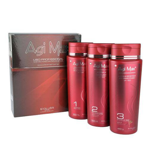 Agimax Kit Red Escova Progressiva - 3x500ml