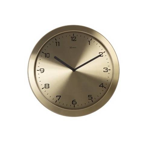 Agrupador: Relógio Parede Herweg 6456 308 Aluminio Escovado Dourado