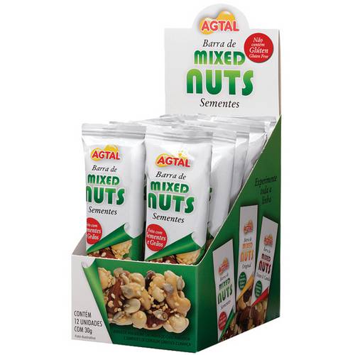 Agtal Barra de Mixed Nuts Sementes