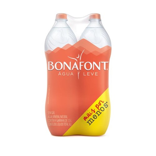 Agua Min Bonafont 1,5l C/4 Sem Gas