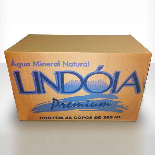 Água Mineral Lindoya Premium Copo 305ml - Caixa C/ 48 Unidades