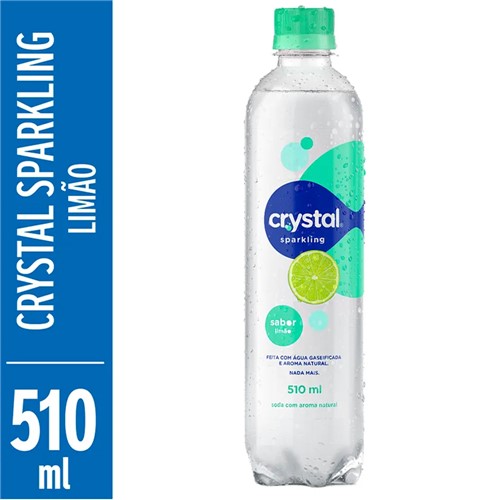 Água Saborizada Crystal Sparkling Sabor Limão 510ml
