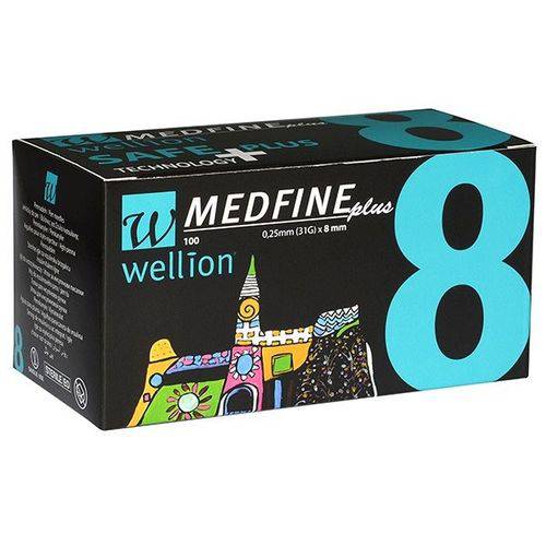 Agulha P/ Caneta Insulina Wellion Medfine Plus 31G 8mm C/100