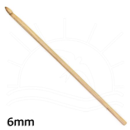 Agulha para Crochê de Bambu Cia do Fio 6,0mm