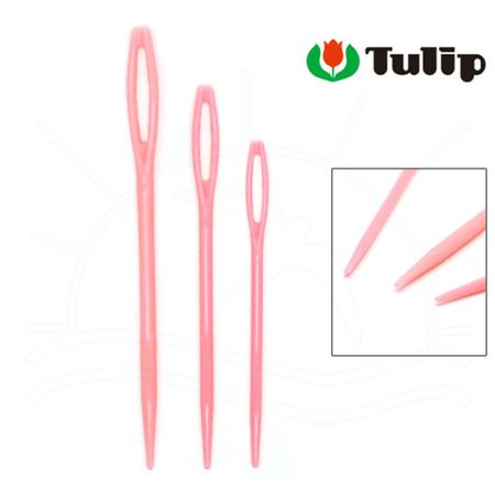 Agulha Plástica para Lã e Tapeçaria - Kit com 3 - Tulip
