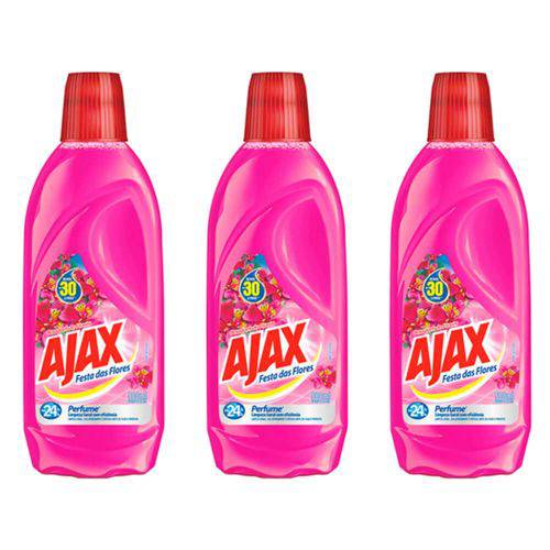 Ajax Bouquet Limpador 500ml (kit C/03)