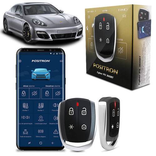 Alarme Automotivo Pósitron PX360BT Bluetooth Universal Bloqueio e Desbloqueio Via Celular